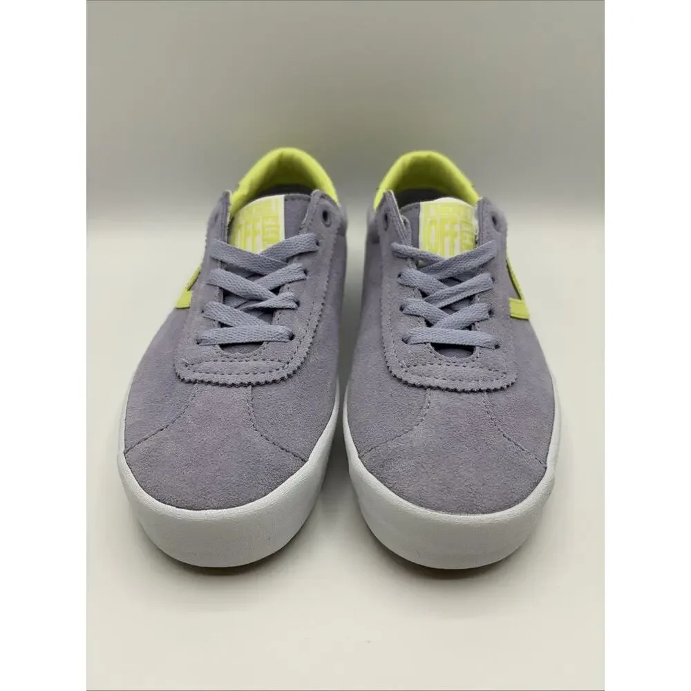 Vans Sport Low Lavender Purple Neon Lime Suede Skate Shoes Sneaker M 5.5 W 7 New